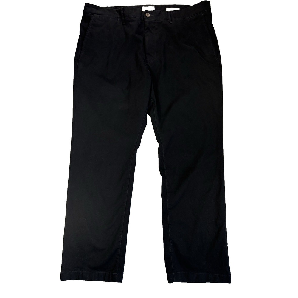 Goodfellow Men's 42X30 Black Twill The Every Wear Chino Athletic Fit Pants Work